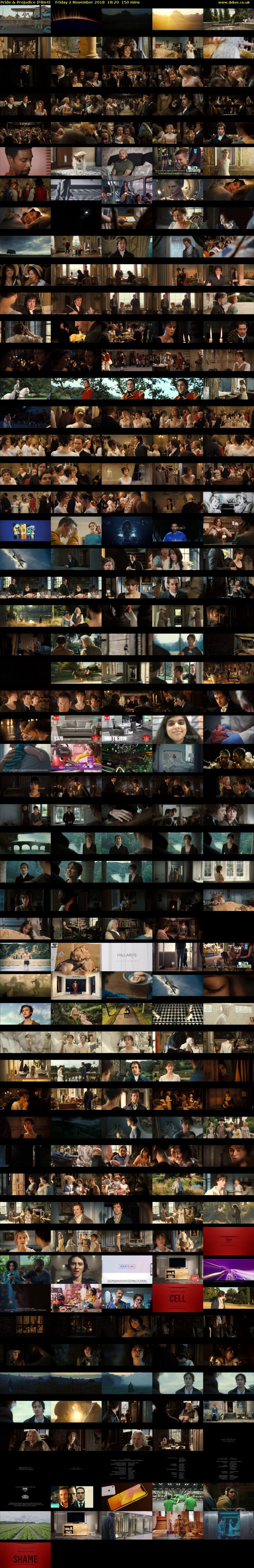 Pride & Prejudice (Film4) Friday 2 November 2018 18:20 - 20:50