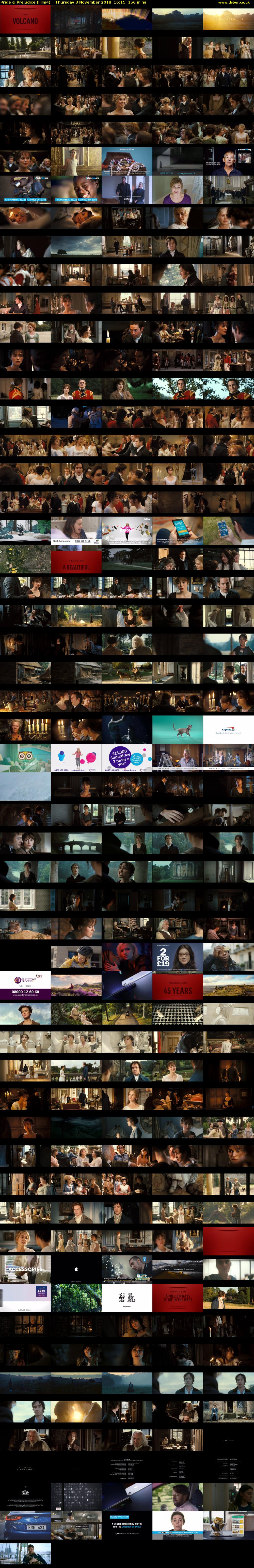 Pride & Prejudice (Film4) Thursday 8 November 2018 16:15 - 18:45