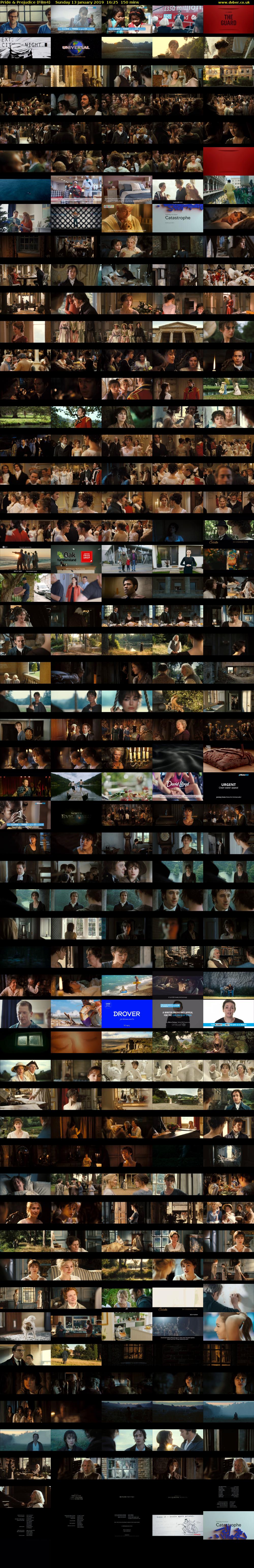 Pride & Prejudice (Film4) Sunday 13 January 2019 16:25 - 18:55