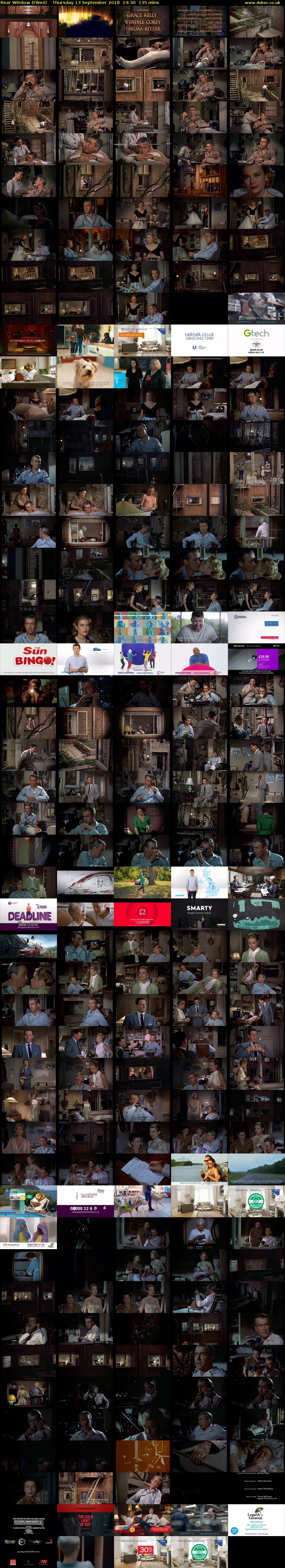 Rear Window (Film4) Thursday 13 September 2018 14:30 - 16:45