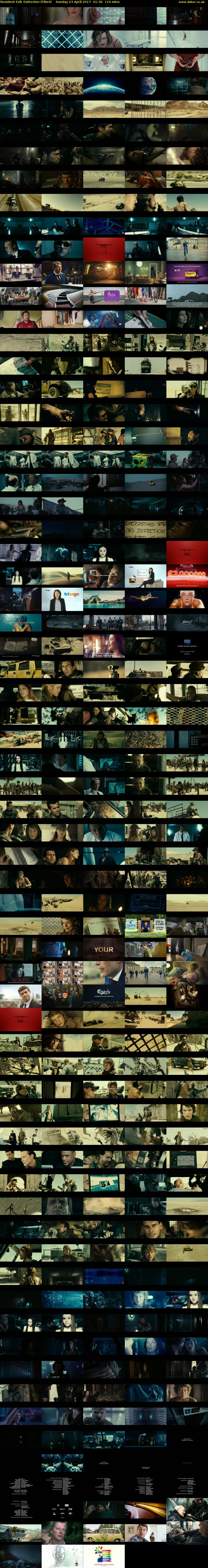 Resident Evil: Extinction (Film4) Sunday 23 April 2017 01:30 - 03:20
