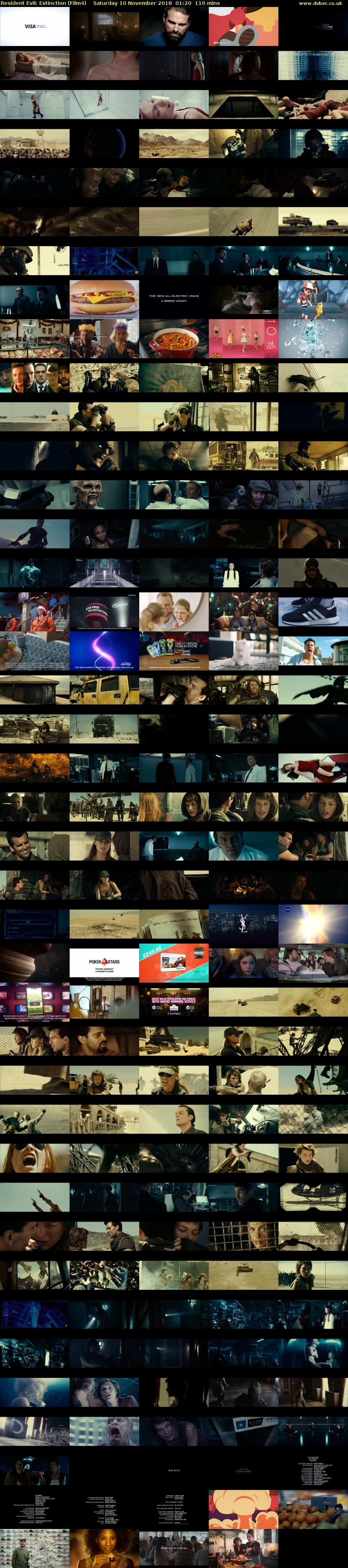 Resident Evil: Extinction (Film4) Saturday 10 November 2018 01:20 - 03:10