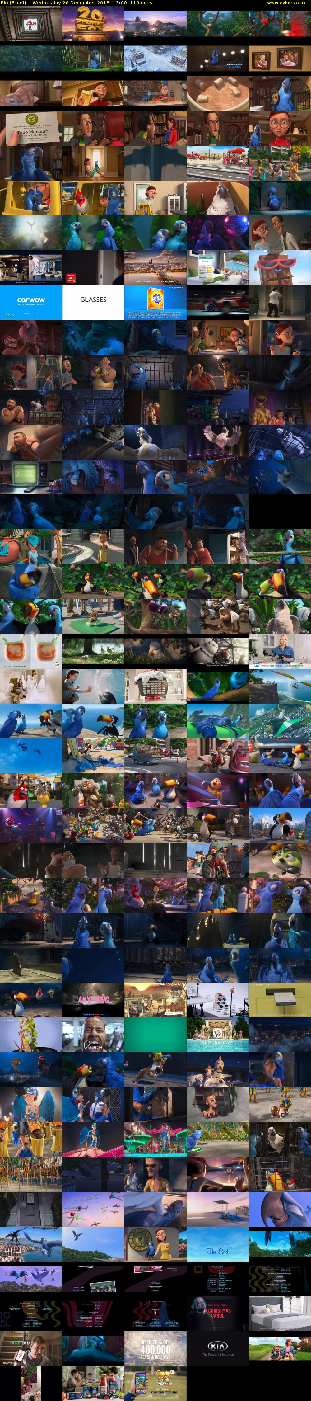 Rio (Film4) Wednesday 26 December 2018 13:00 - 14:50