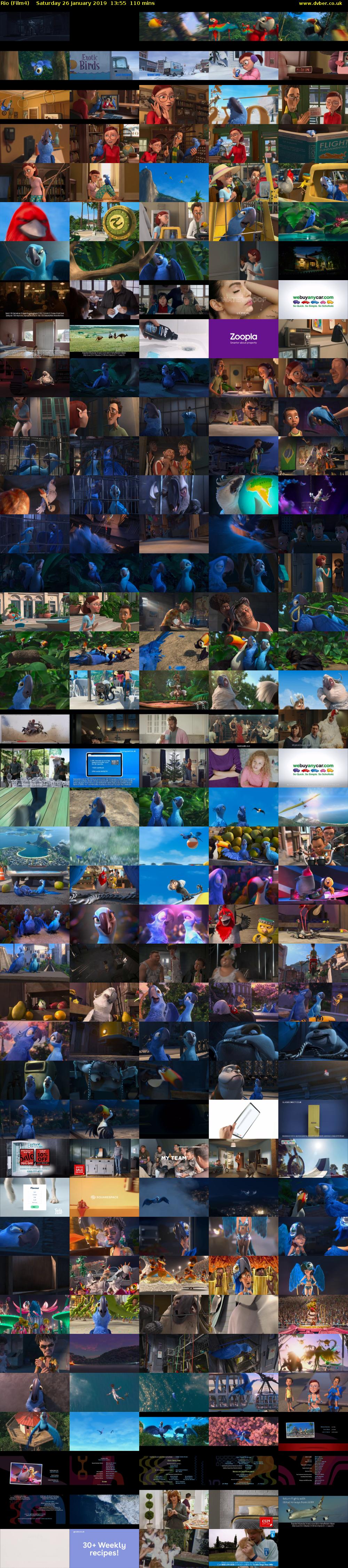 Rio (Film4) Saturday 26 January 2019 13:55 - 15:45