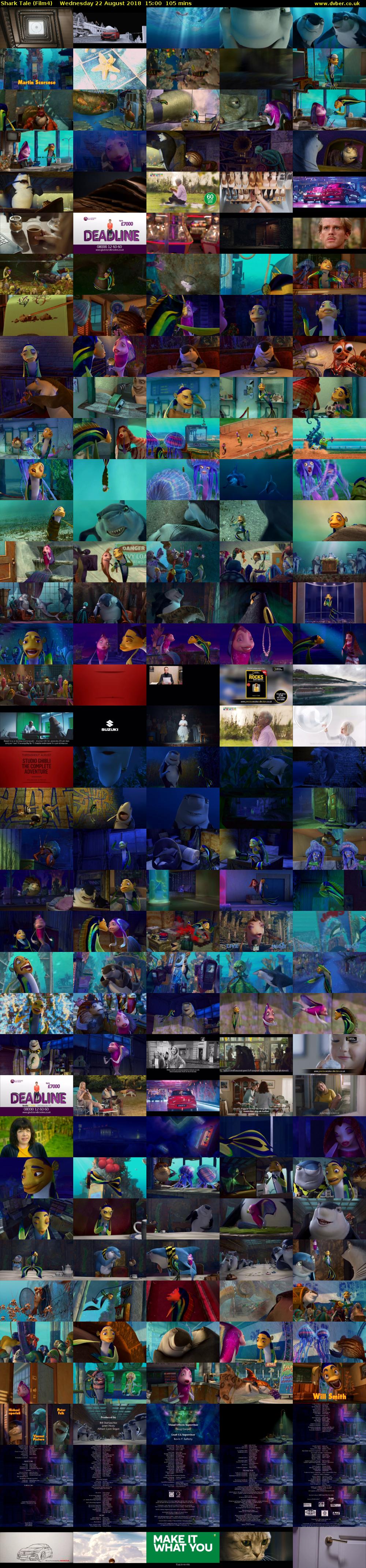 Shark Tale (Film4) Wednesday 22 August 2018 15:00 - 16:45