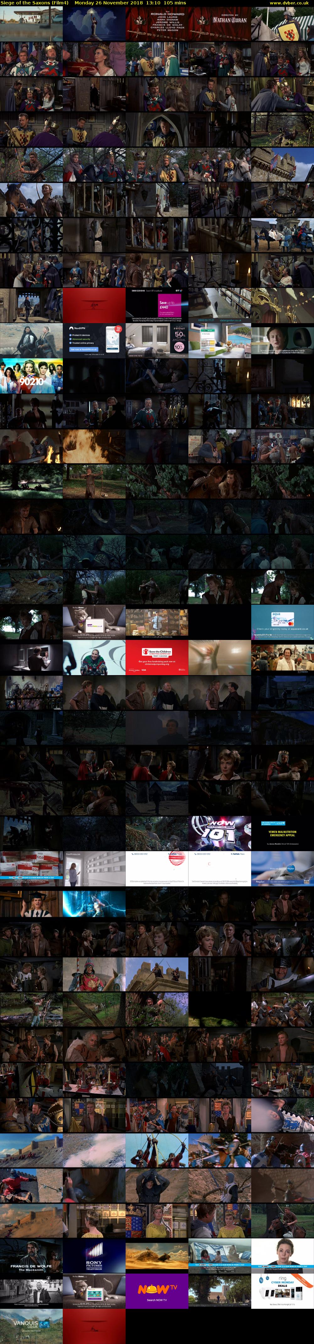 Siege of the Saxons (Film4) Monday 26 November 2018 13:10 - 14:55