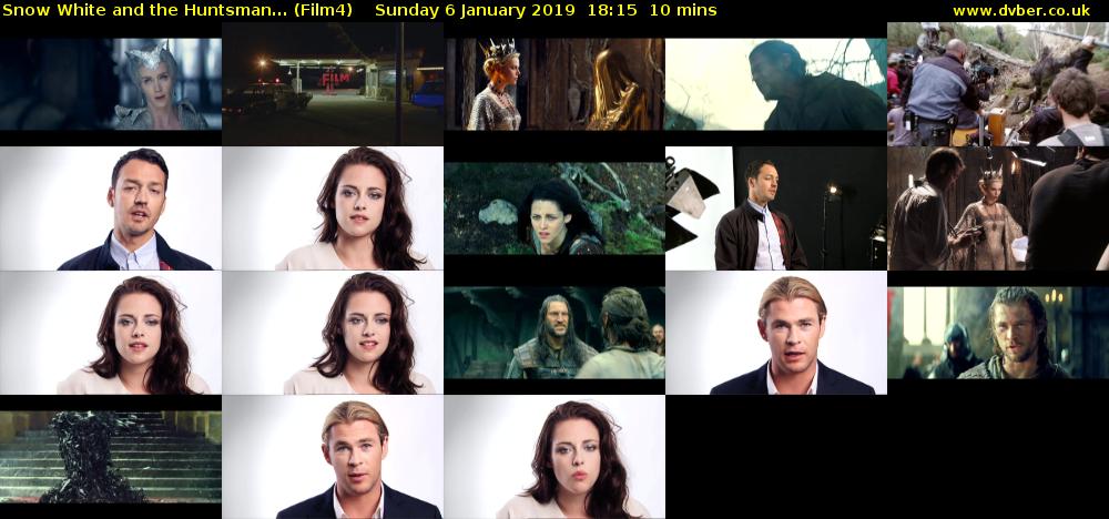 Snow White and the Huntsman... (Film4) Sunday 6 January 2019 18:15 - 18:25