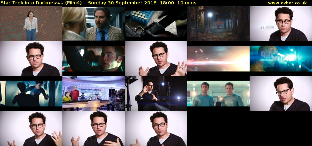 Star Trek into Darkness... (Film4) Sunday 30 September 2018 18:00 - 18:10
