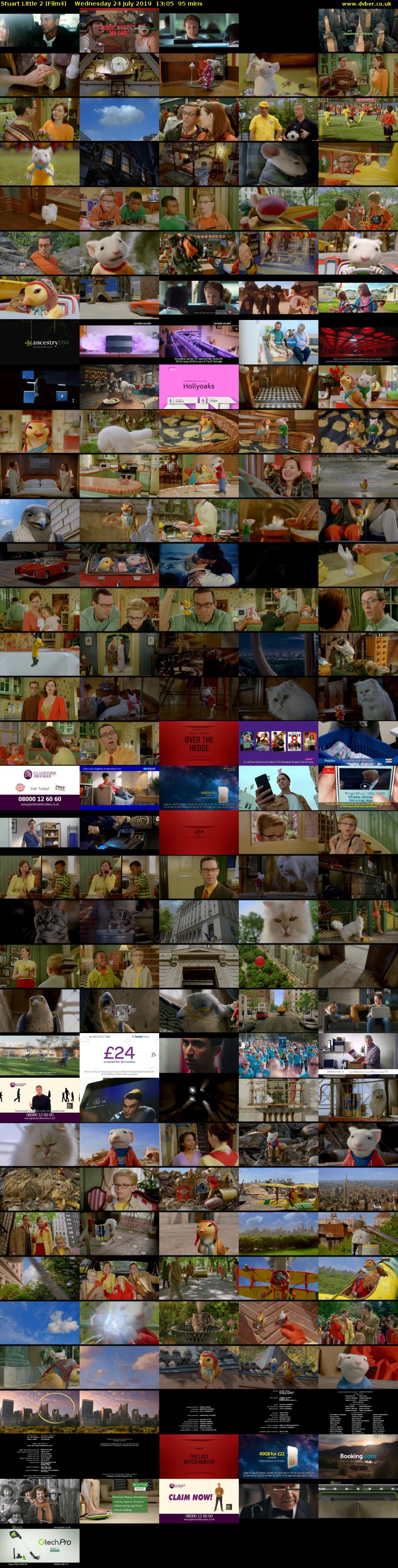 Stuart Little 2 (Film4) Wednesday 24 July 2019 13:05 - 14:40