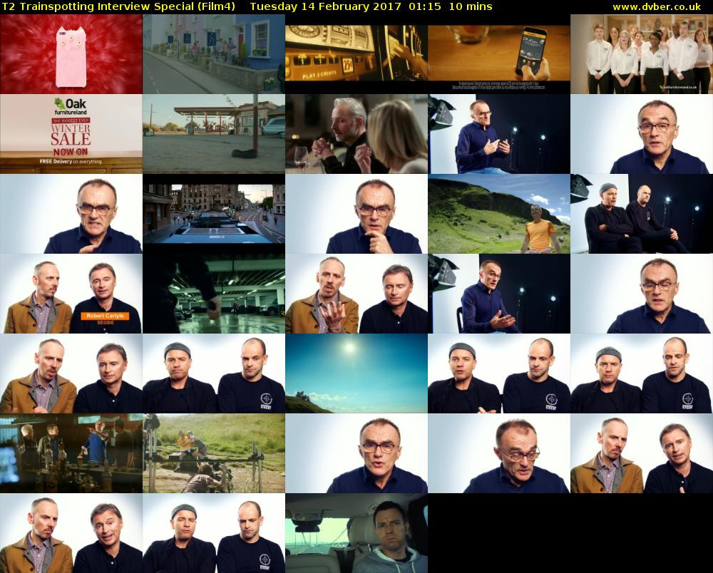 T2 Trainspotting Interview Special (Film4) Tuesday 14 February 2017 01:15 - 01:25