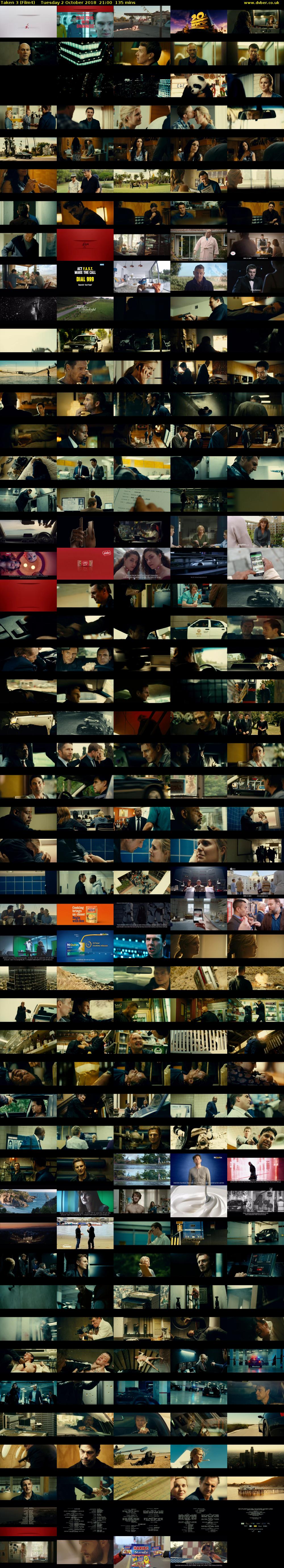 Taken 3 (Film4) Tuesday 2 October 2018 21:00 - 23:15