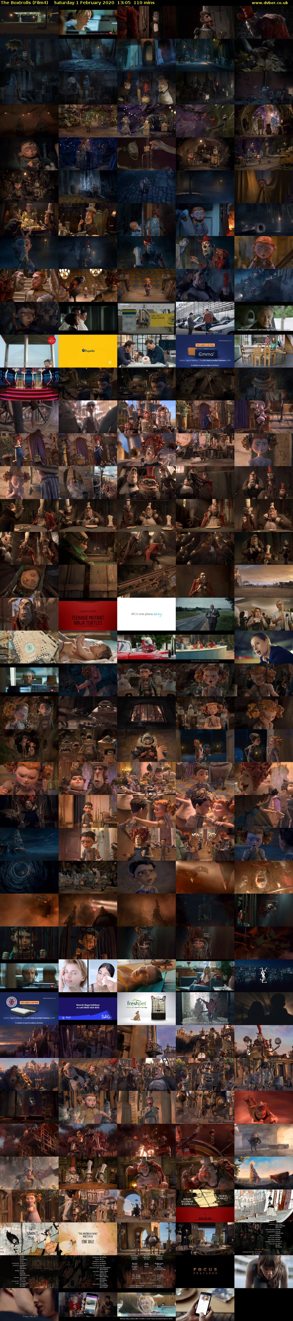 The Boxtrolls (Film4) Saturday 1 February 2020 13:05 - 14:55