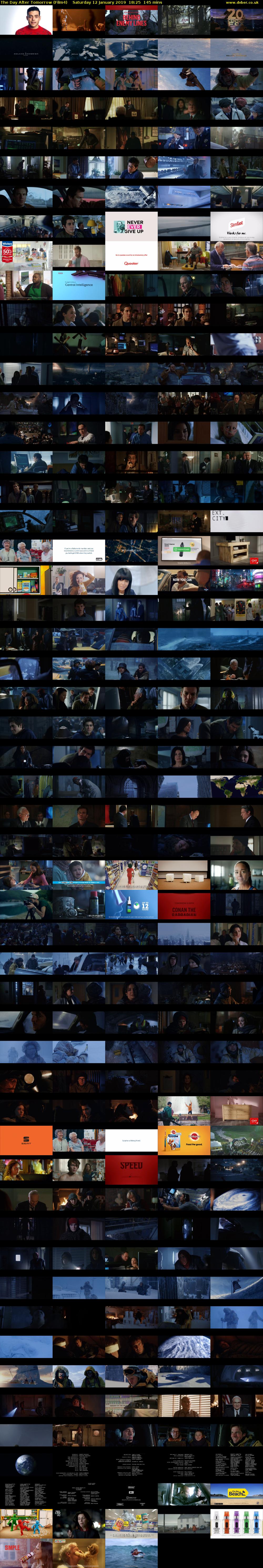 The Day After Tomorrow (Film4) Saturday 12 January 2019 18:25 - 20:50