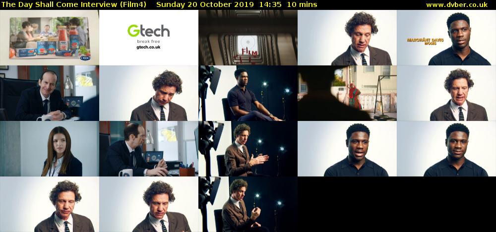 The Day Shall Come Interview (Film4) Sunday 20 October 2019 14:35 - 14:45