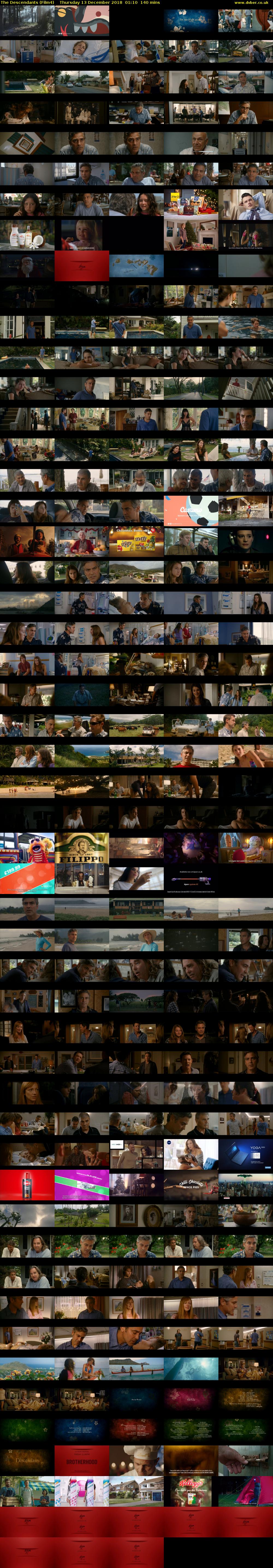 The Descendants (Film4) Thursday 13 December 2018 01:10 - 03:30