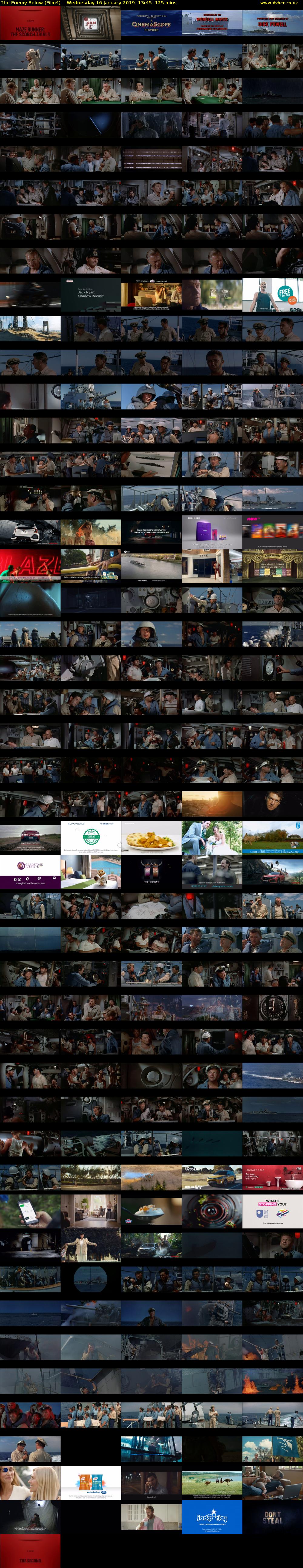 The Enemy Below (Film4) Wednesday 16 January 2019 13:45 - 15:50