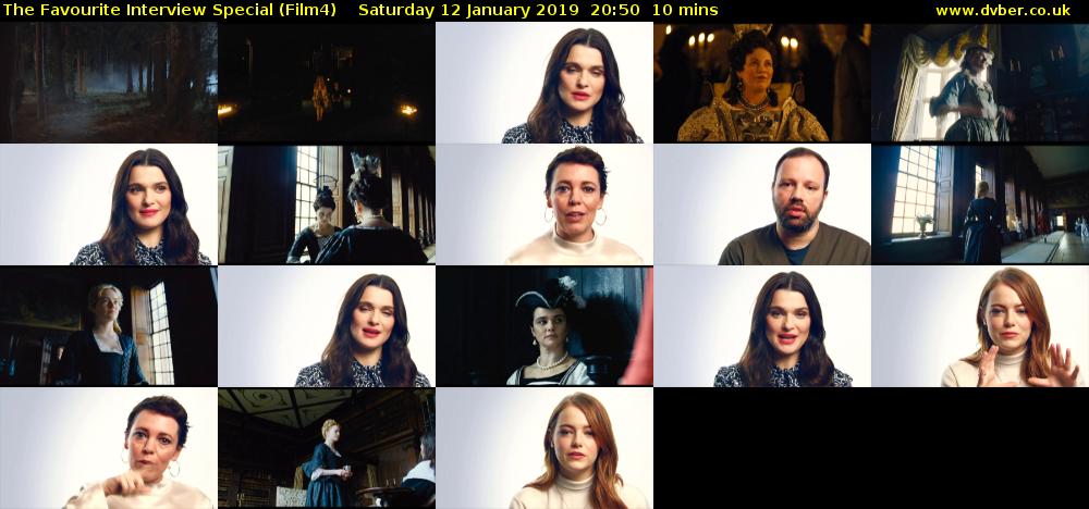 The Favourite Interview Special (Film4) Saturday 12 January 2019 20:50 - 21:00