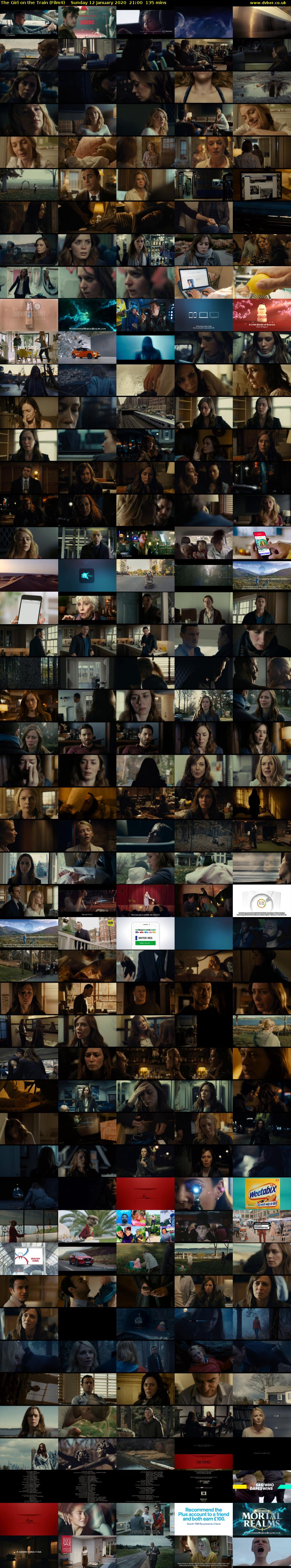The Girl on the Train (Film4) Sunday 12 January 2020 21:00 - 23:15