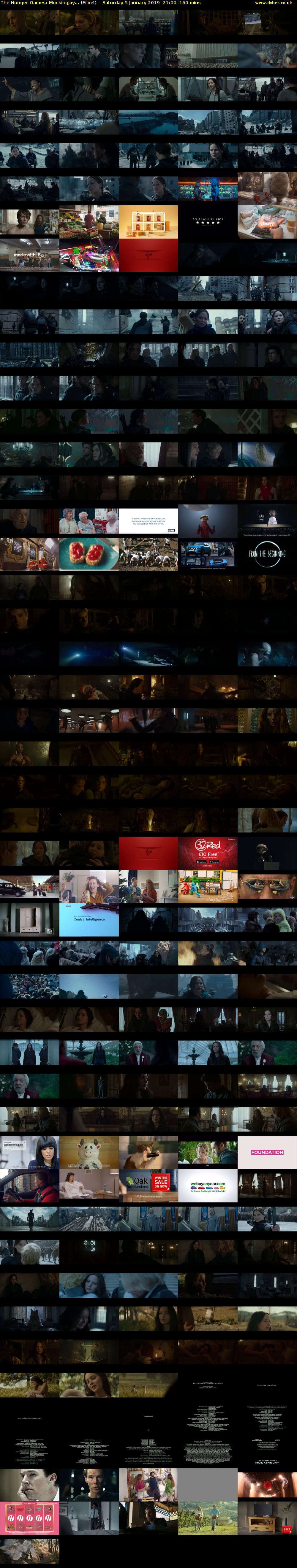 The Hunger Games: Mockingjay... (Film4) Saturday 5 January 2019 21:00 - 23:40