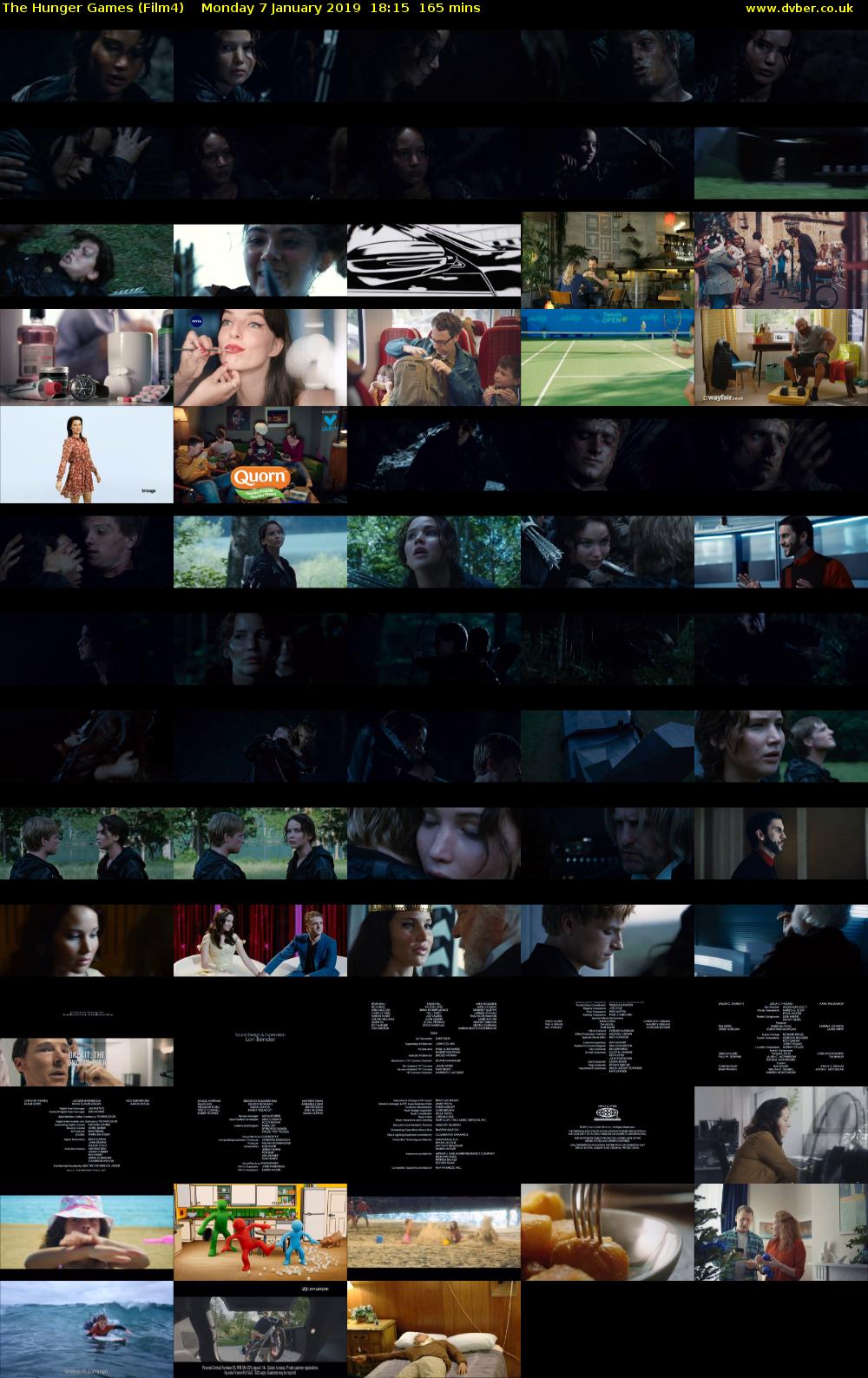 The Hunger Games (Film4) Monday 7 January 2019 18:15 - 21:00