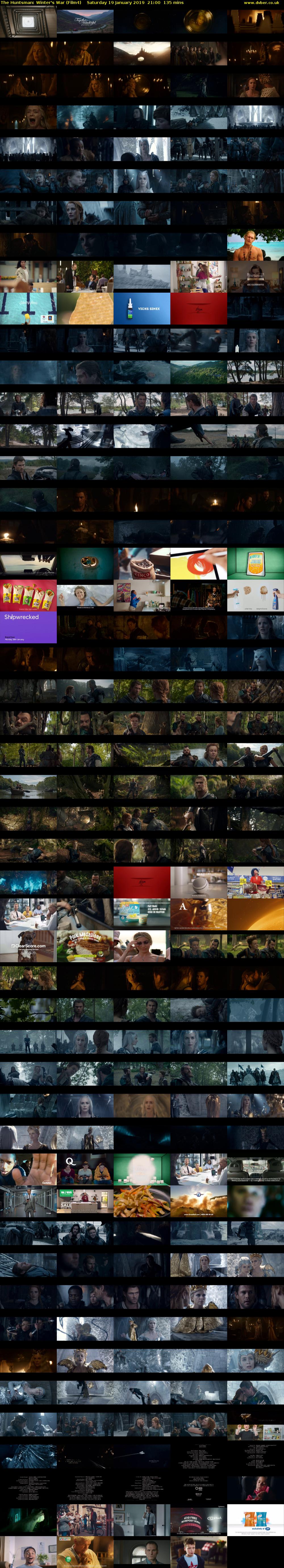 The Huntsman: Winter's War (Film4) Saturday 19 January 2019 21:00 - 23:15