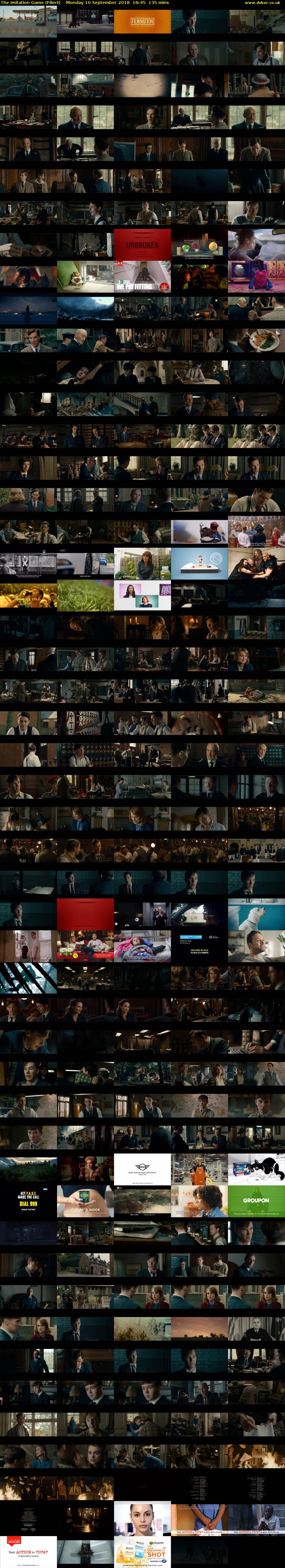 The Imitation Game (Film4) Monday 10 September 2018 18:45 - 21:00