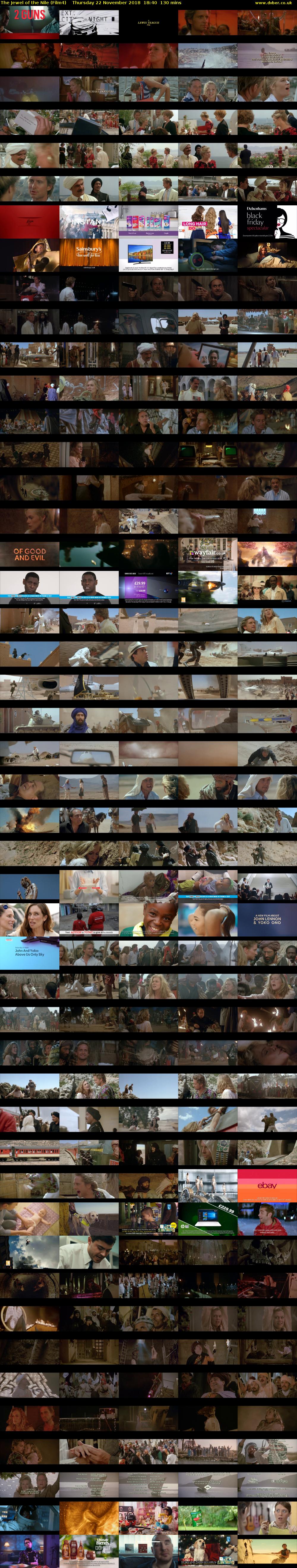 The Jewel of the Nile (Film4) Thursday 22 November 2018 18:40 - 20:50