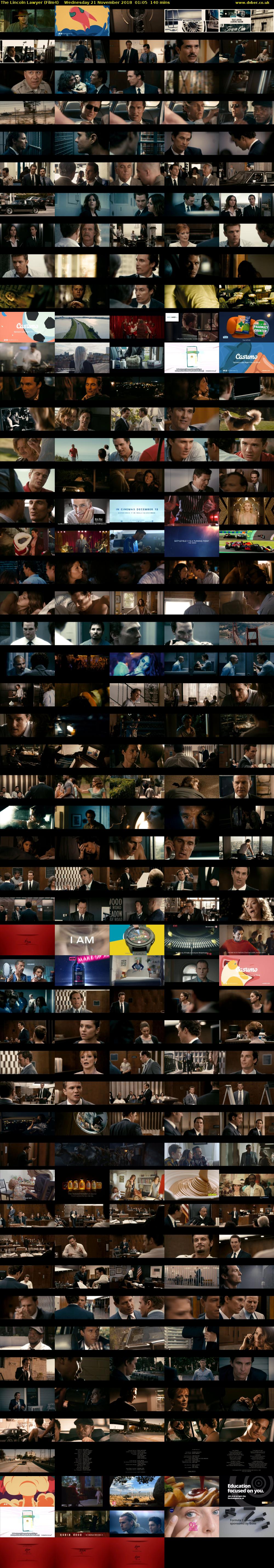 The Lincoln Lawyer (Film4) Wednesday 21 November 2018 01:05 - 03:25