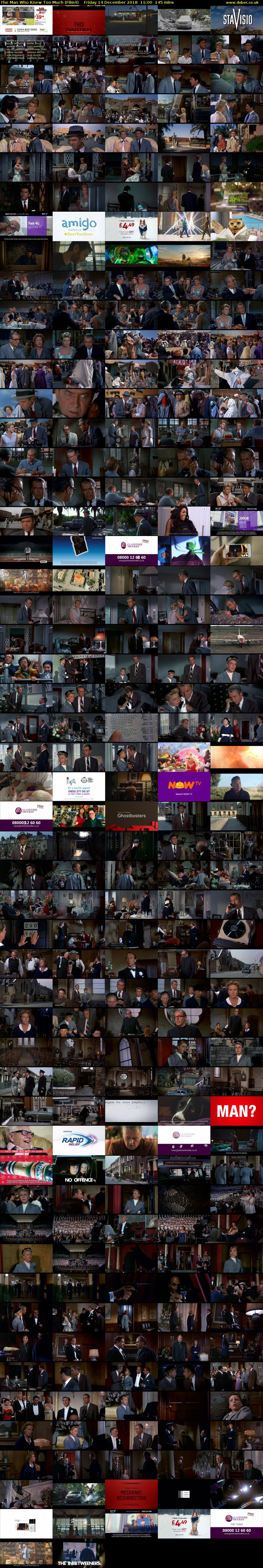 The Man Who Knew Too Much (Film4) Friday 14 December 2018 11:00 - 13:25