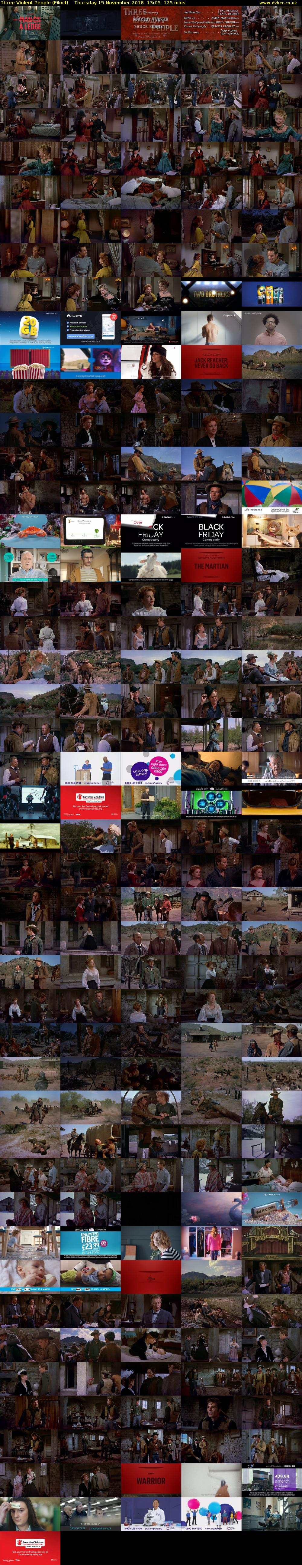 Three Violent People (Film4) Thursday 15 November 2018 13:05 - 15:10