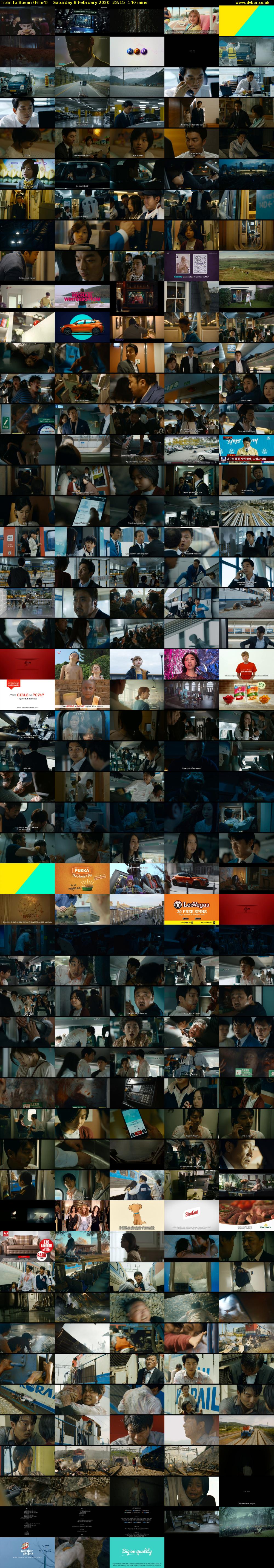 Train to Busan (Film4) Saturday 8 February 2020 23:15 - 01:35
