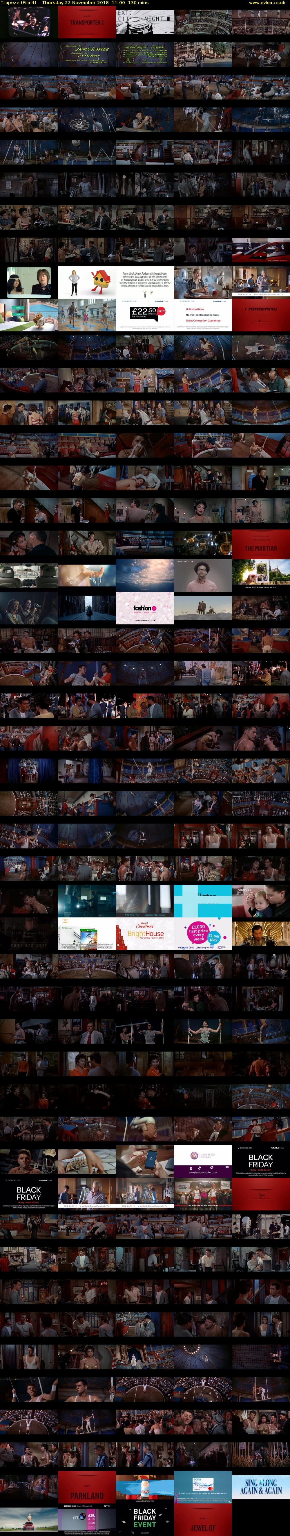 Trapeze (Film4) Thursday 22 November 2018 11:00 - 13:10