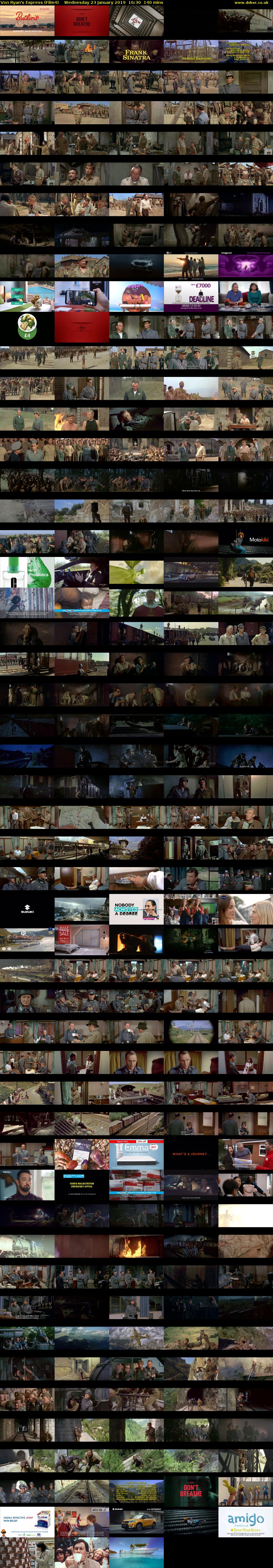 Von Ryan's Express (Film4) Wednesday 23 January 2019 16:30 - 18:50