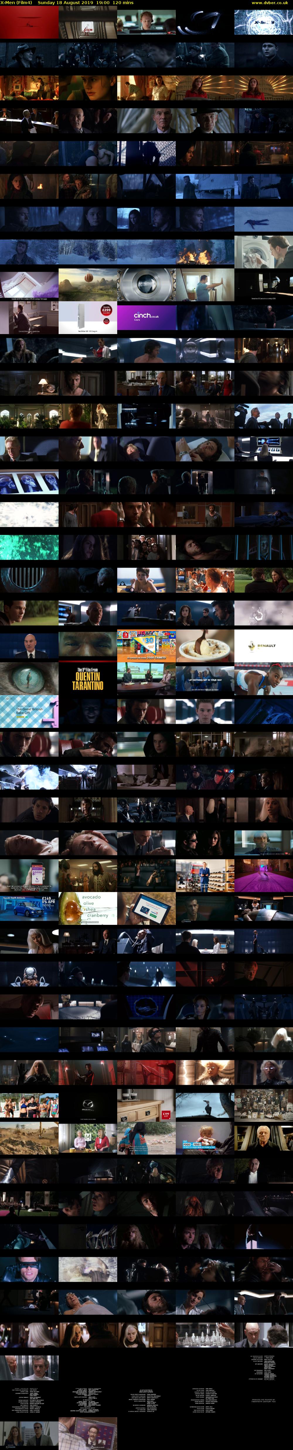 X-Men (Film4) Sunday 18 August 2019 19:00 - 21:00