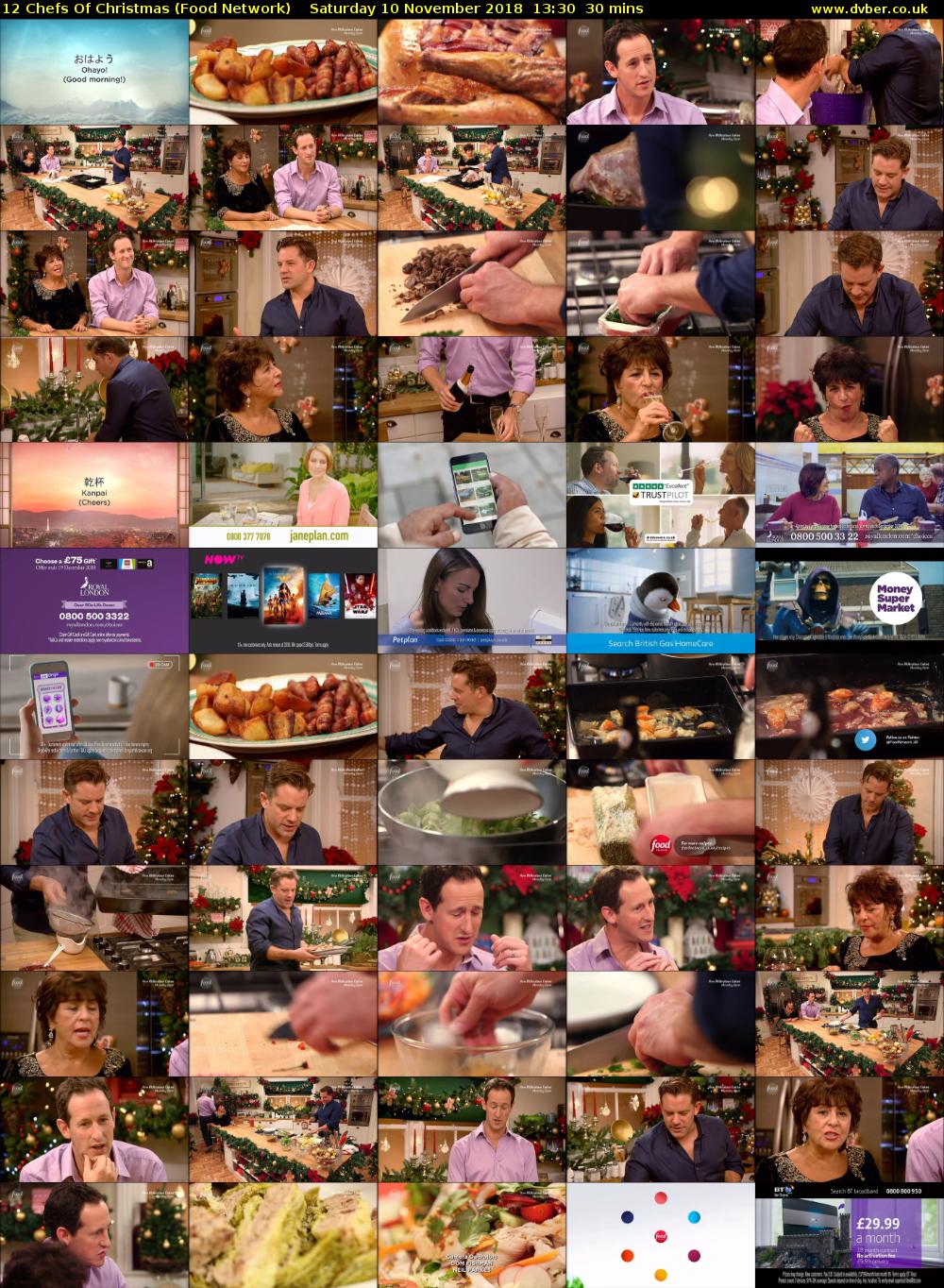 12 Chefs Of Christmas (Food Network) Saturday 10 November 2018 13:30 - 14:00