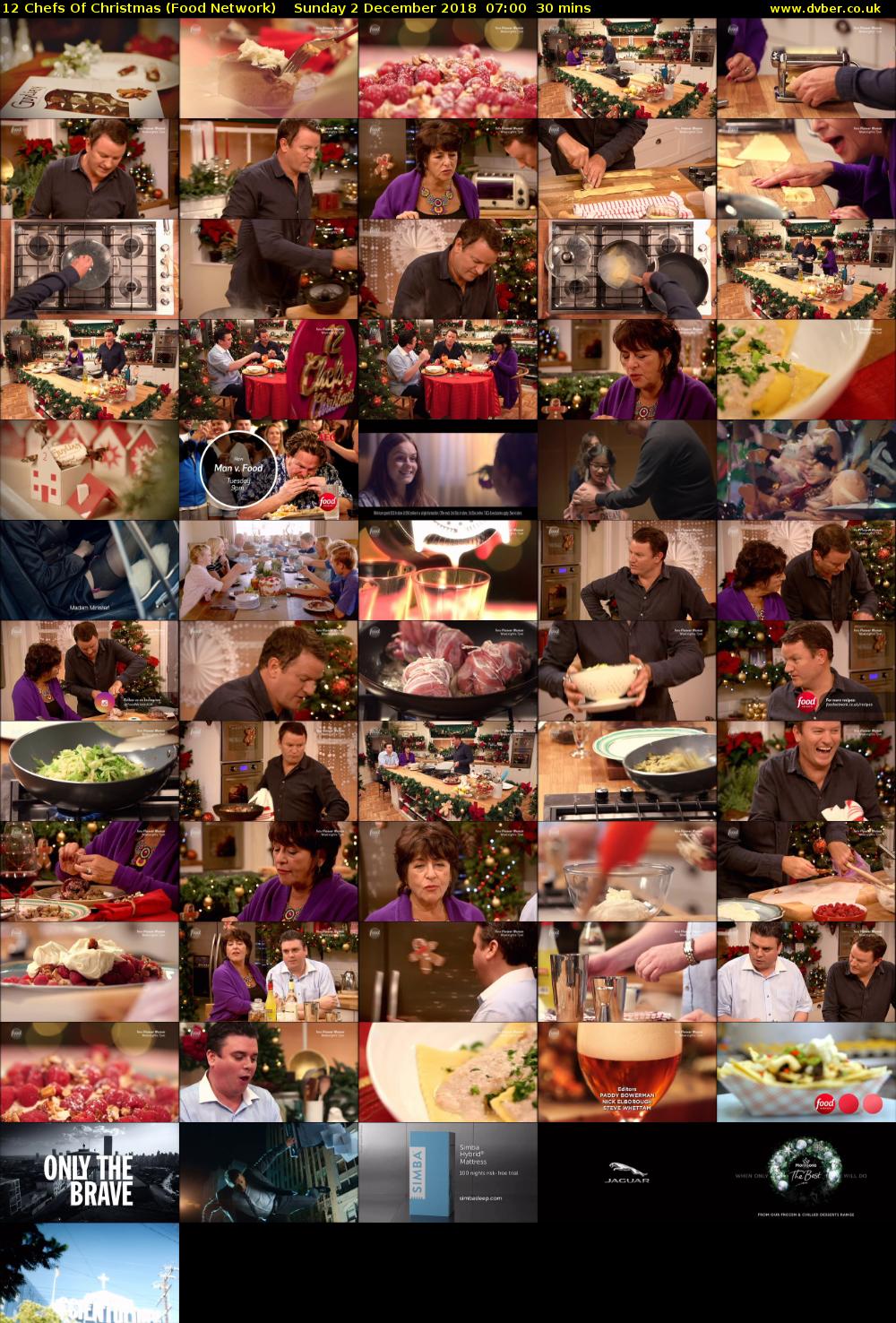 12 Chefs Of Christmas (Food Network) Sunday 2 December 2018 07:00 - 07:30