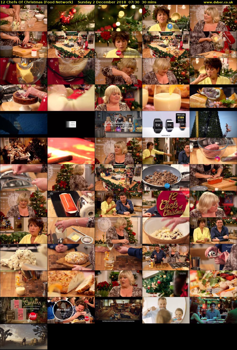 12 Chefs Of Christmas (Food Network) Sunday 2 December 2018 07:30 - 08:00