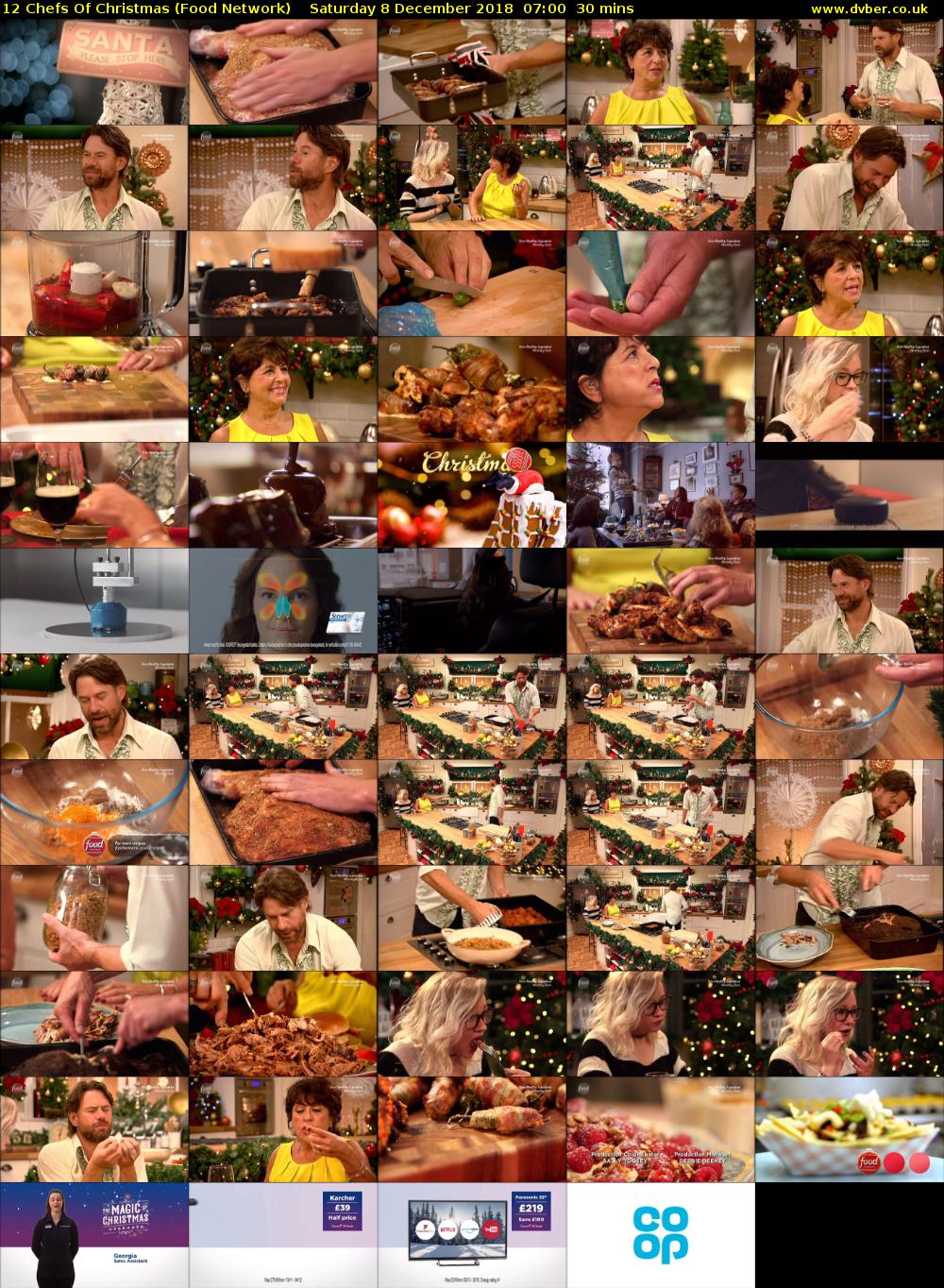 12 Chefs Of Christmas (Food Network) Saturday 8 December 2018 07:00 - 07:30
