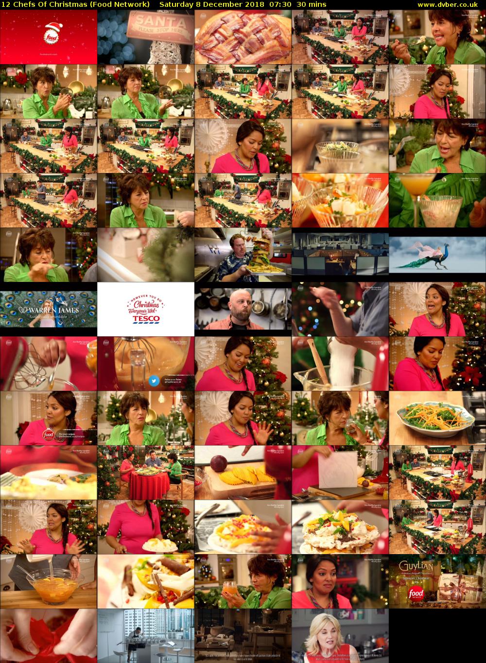 12 Chefs Of Christmas (Food Network) Saturday 8 December 2018 07:30 - 08:00
