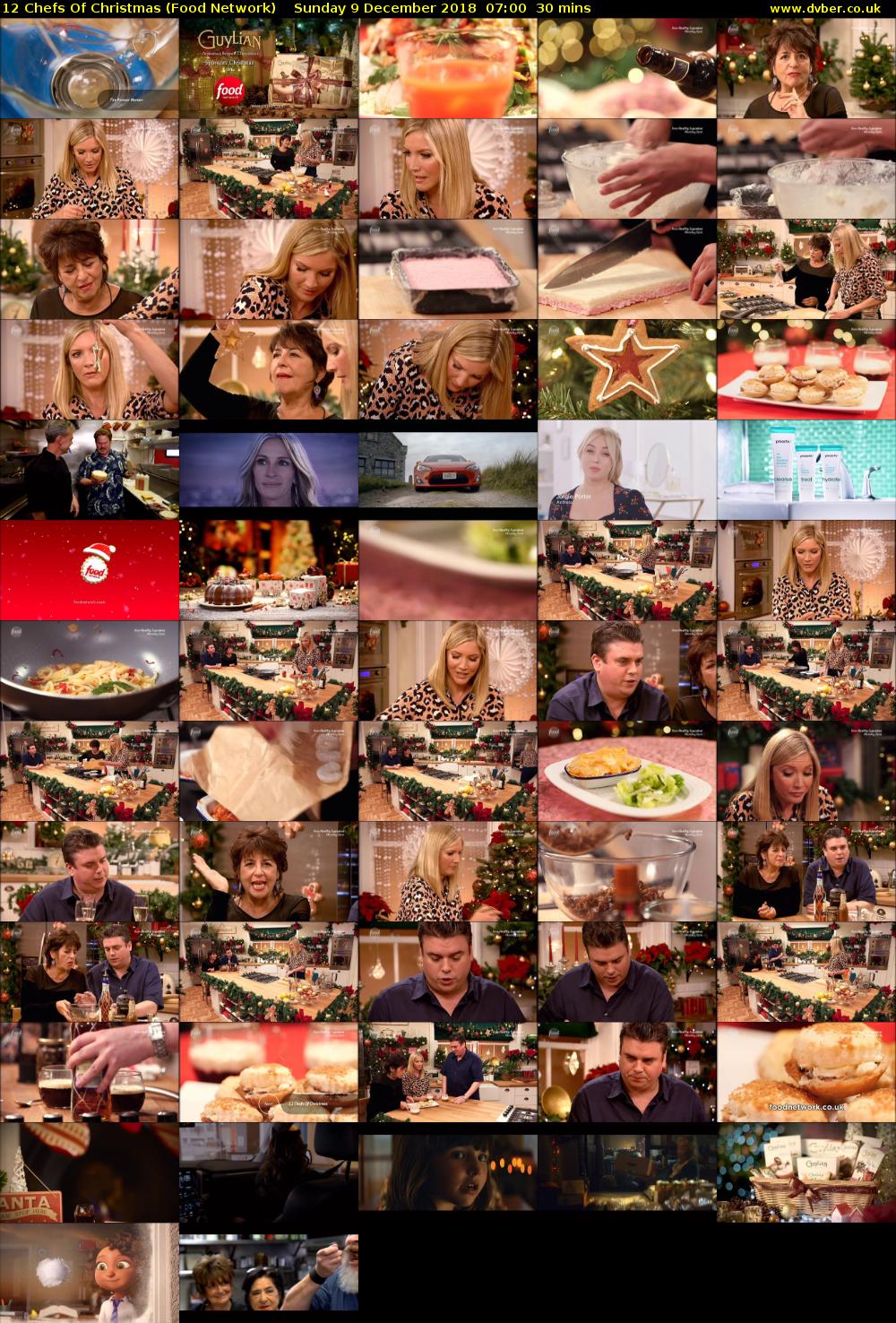 12 Chefs Of Christmas (Food Network) Sunday 9 December 2018 07:00 - 07:30