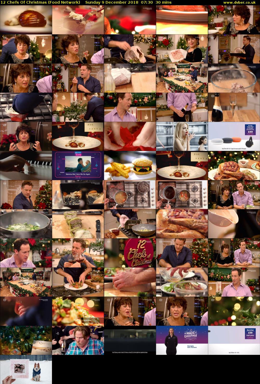 12 Chefs Of Christmas (Food Network) Sunday 9 December 2018 07:30 - 08:00