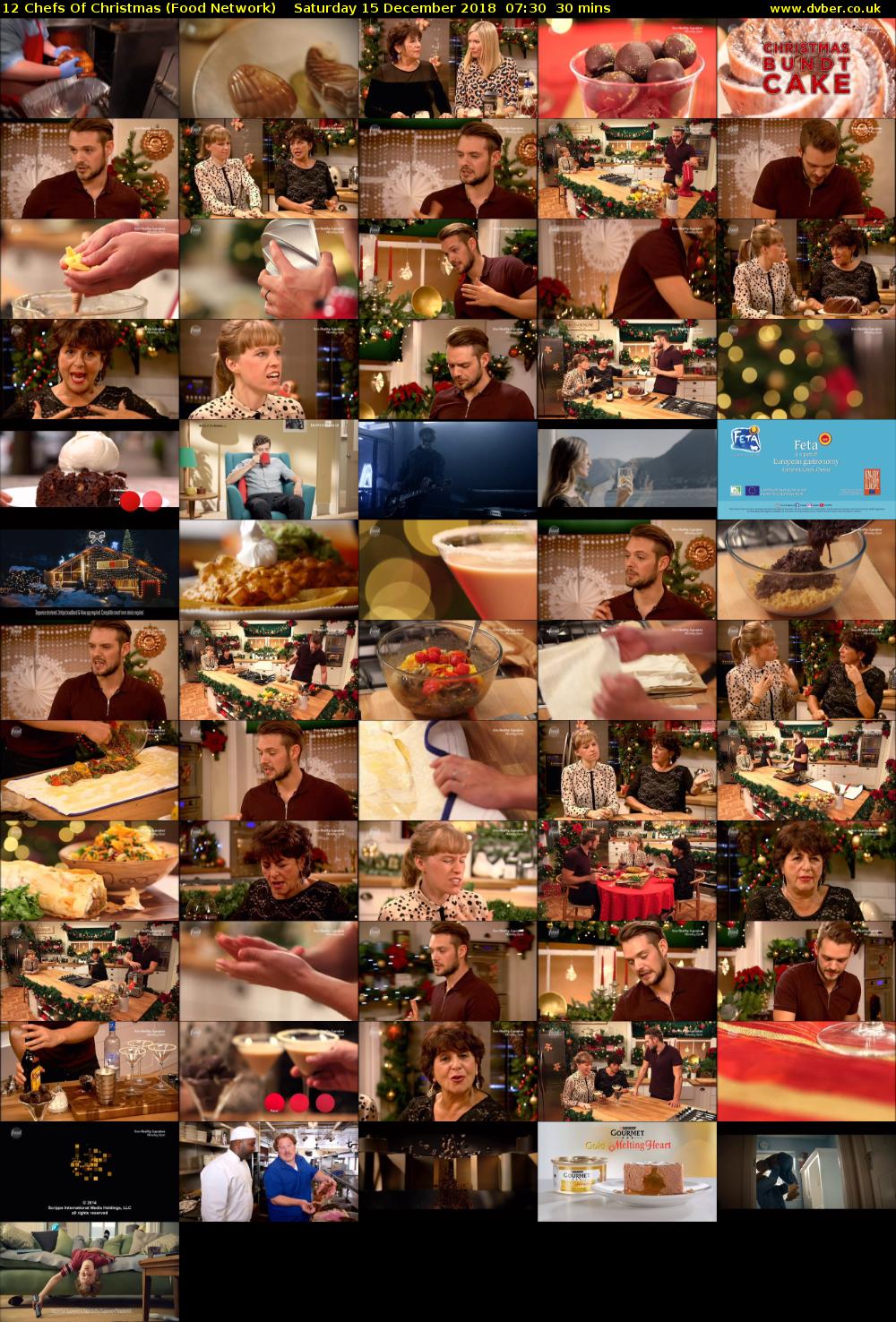 12 Chefs Of Christmas (Food Network) Saturday 15 December 2018 07:30 - 08:00