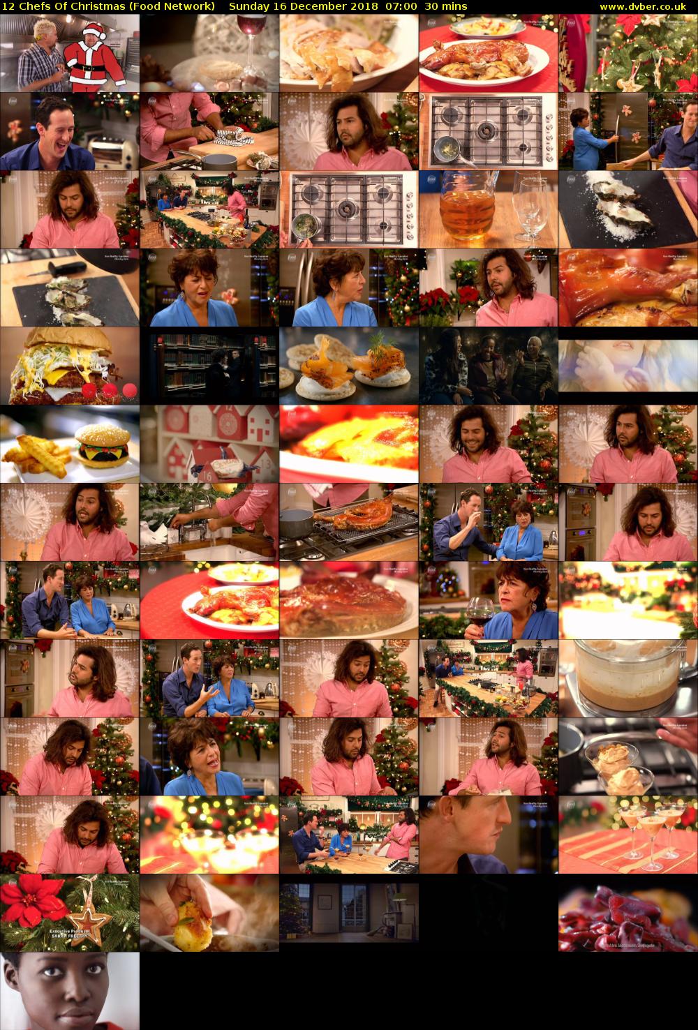 12 Chefs Of Christmas (Food Network) Sunday 16 December 2018 07:00 - 07:30