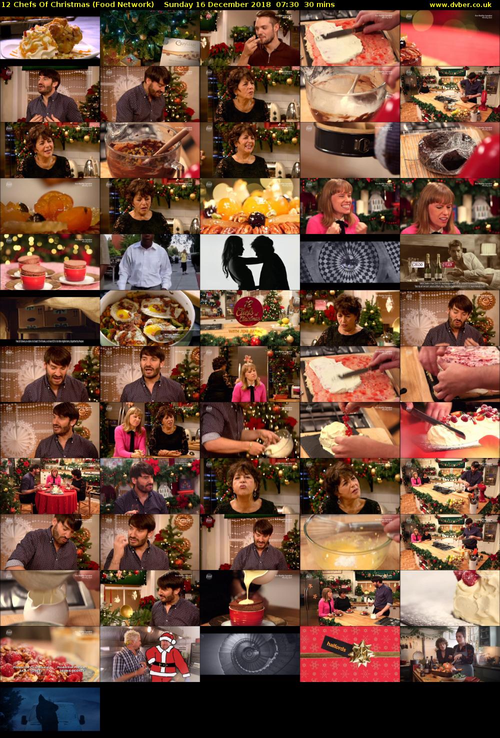 12 Chefs Of Christmas (Food Network) Sunday 16 December 2018 07:30 - 08:00
