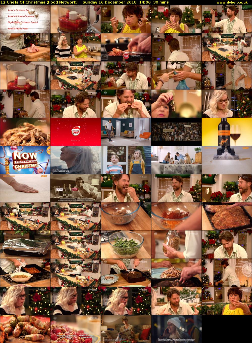 12 Chefs Of Christmas (Food Network) Sunday 16 December 2018 14:00 - 14:30