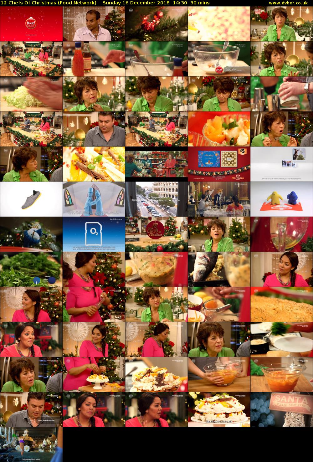 12 Chefs Of Christmas (Food Network) Sunday 16 December 2018 14:30 - 15:00