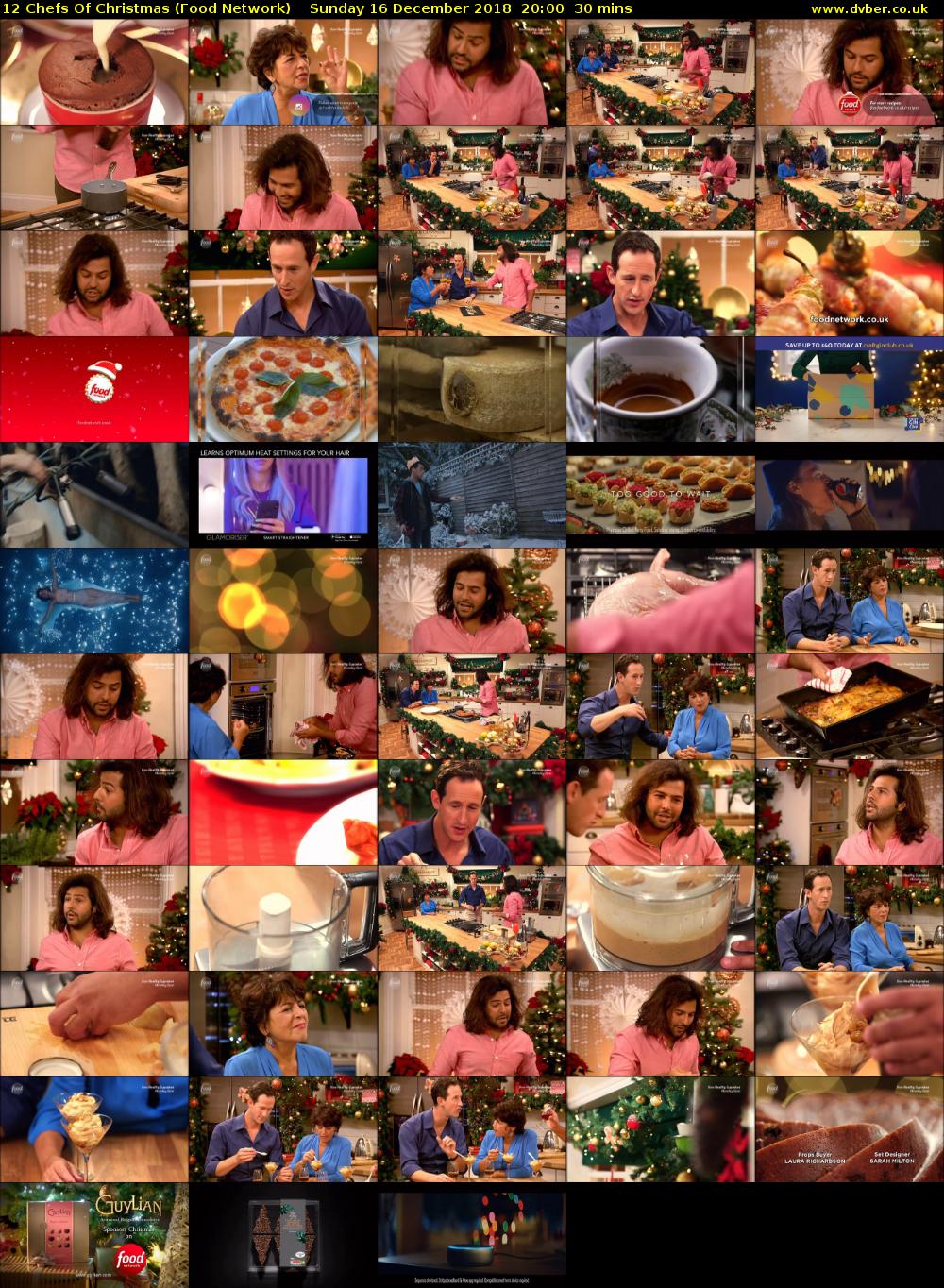 12 Chefs Of Christmas (Food Network) Sunday 16 December 2018 20:00 - 20:30