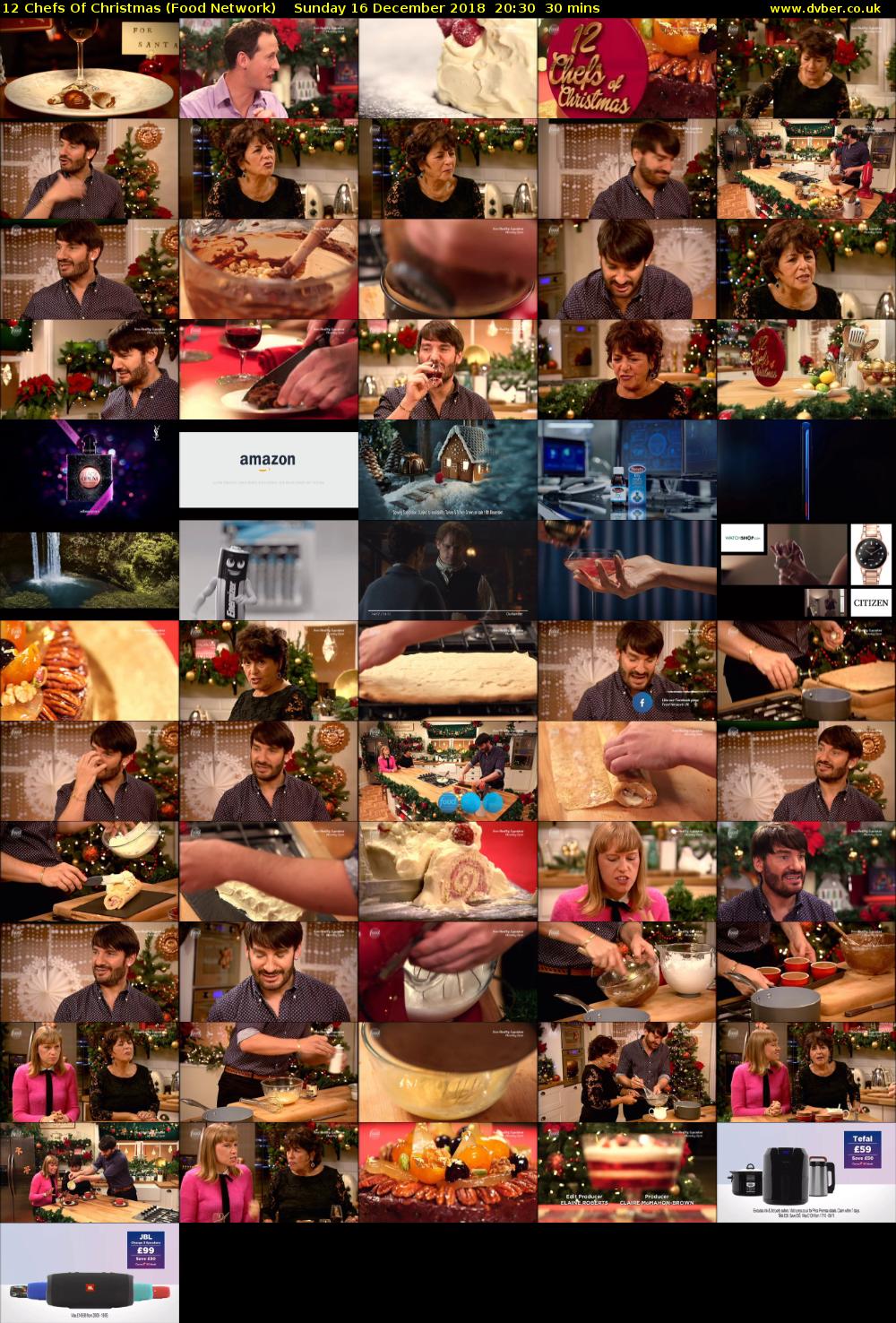 12 Chefs Of Christmas (Food Network) Sunday 16 December 2018 20:30 - 21:00