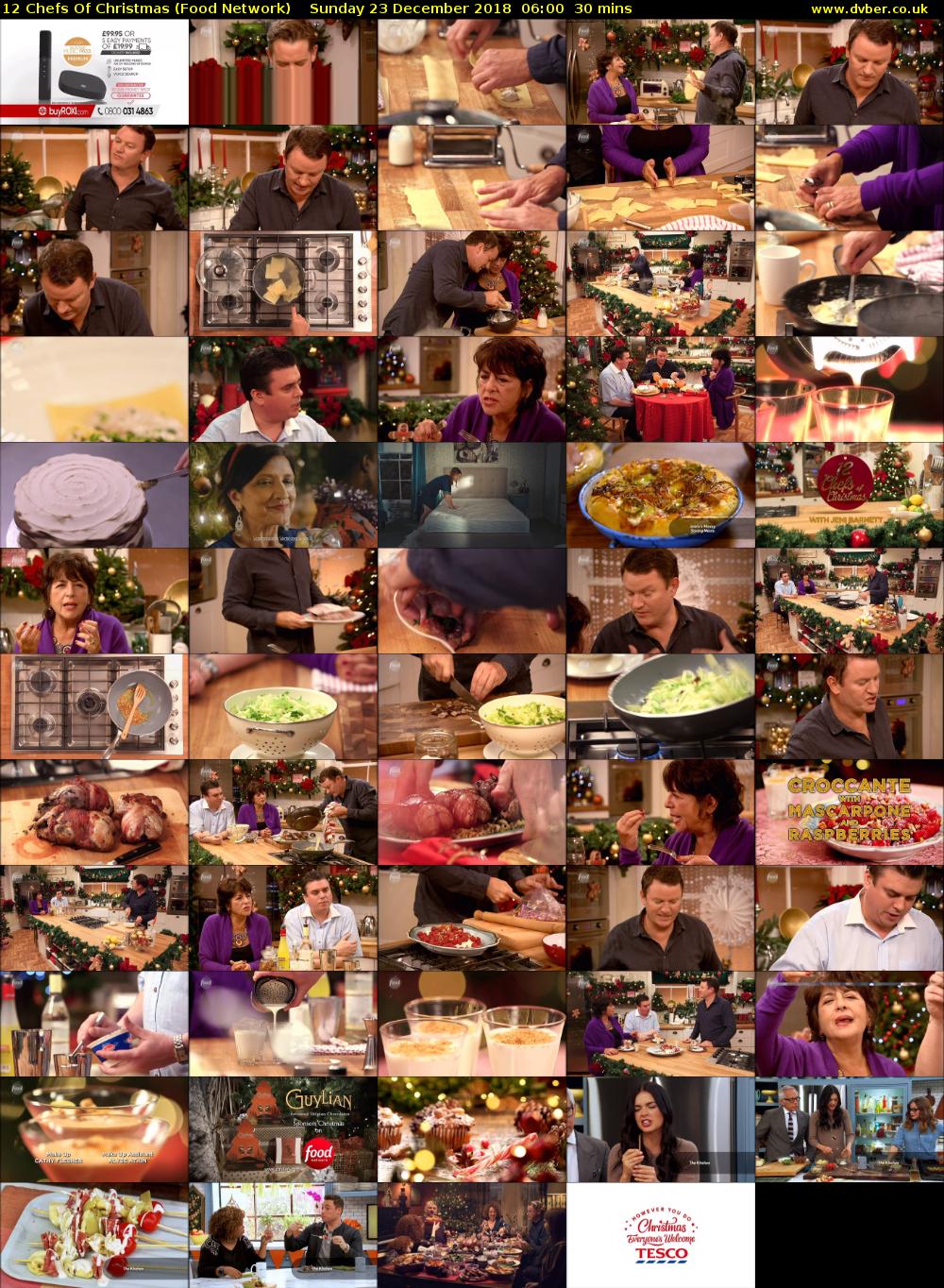 12 Chefs Of Christmas (Food Network) Sunday 23 December 2018 06:00 - 06:30
