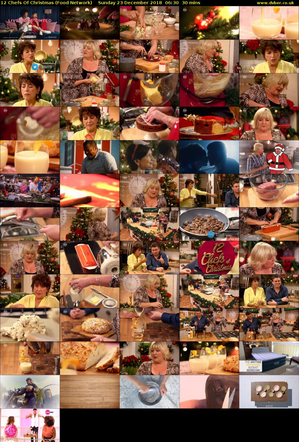 12 Chefs Of Christmas (Food Network) Sunday 23 December 2018 06:30 - 07:00